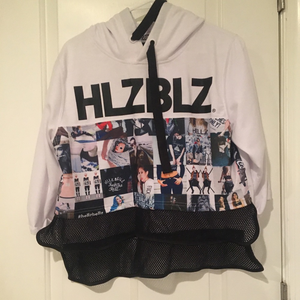 Short sleeve hoodie crop top